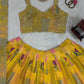 Yellow Color Thread Sequins Work Trendy Silk Designer Lehenga Choli