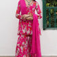 Pink Floral Sharara Set - shree fashion