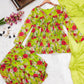 Gulafsha Neon Green V Neck Sharara Set