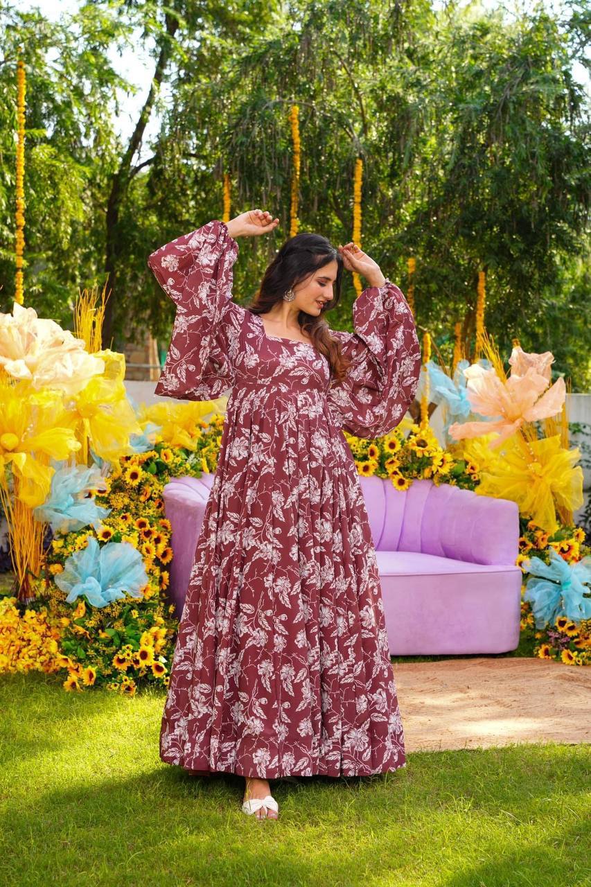 Sarika Chinon Georgette Maxi