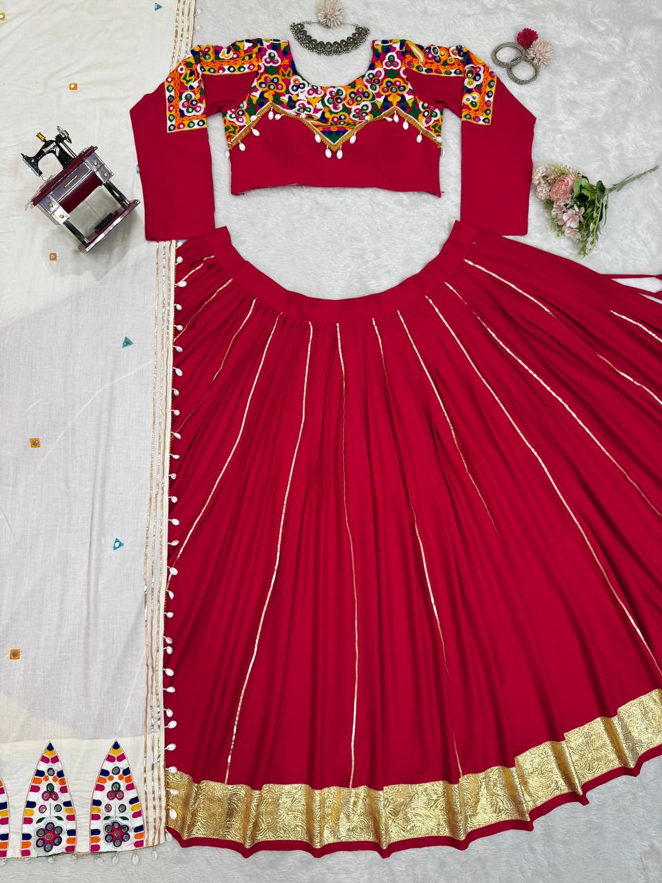 Heavy Rayon Silk Lehenga Choli - By Shree Fashion