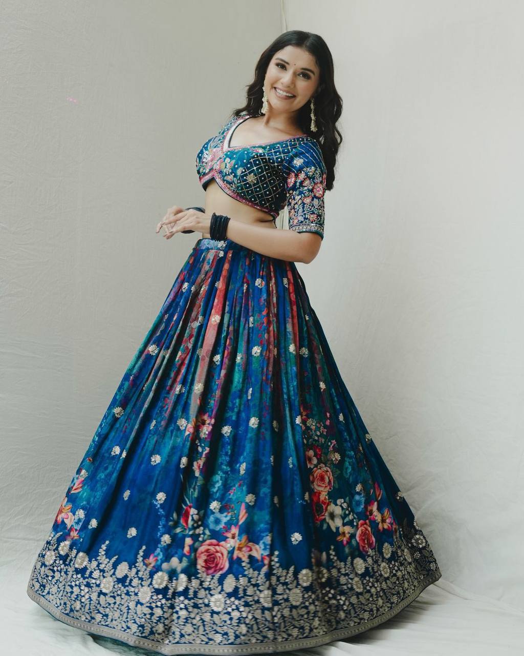 Hevay Blue Blossom Dream Choli