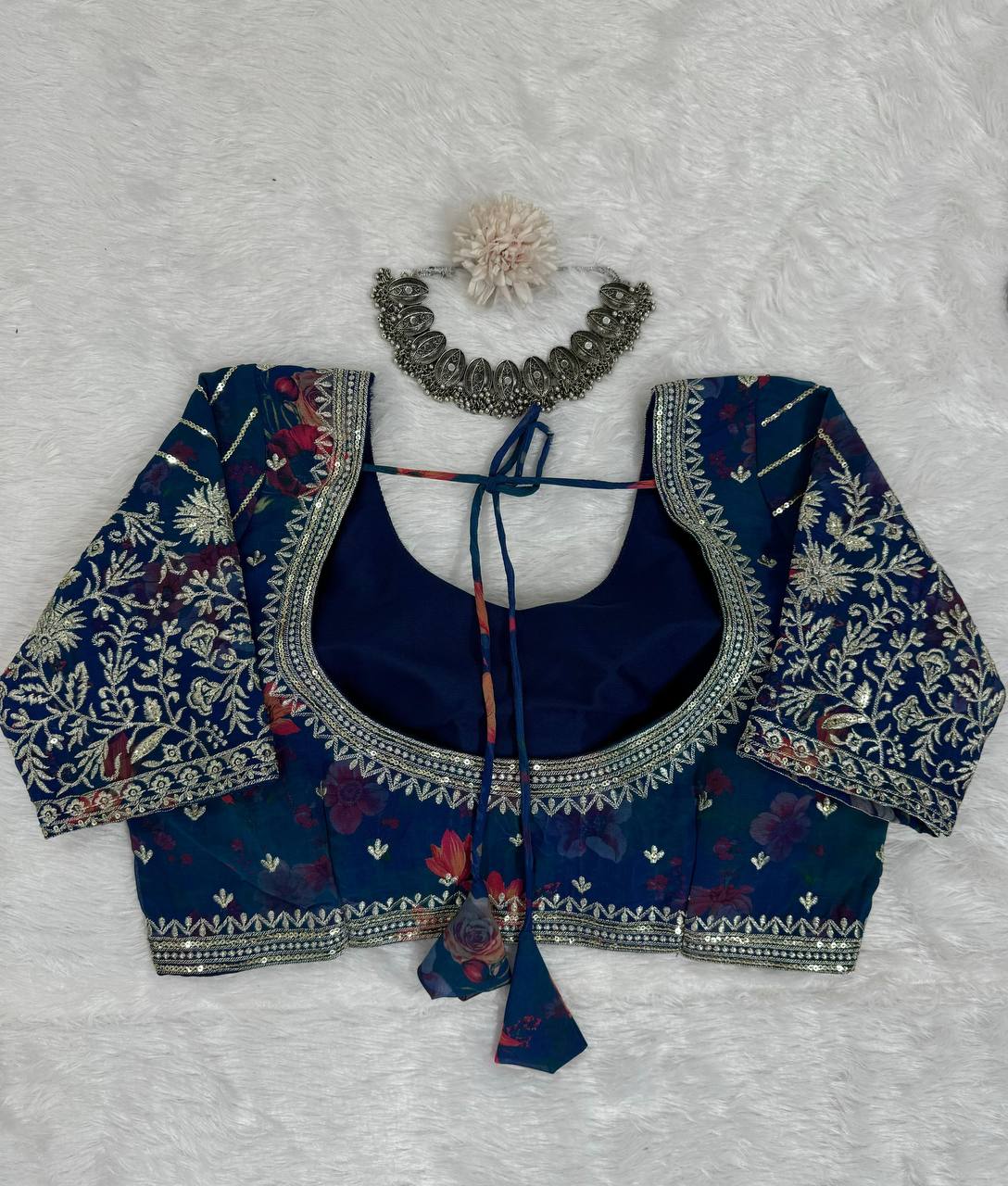 Hevay Blue Blossom Dream Choli