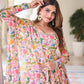 Sharmin Pale Pink Floral Anarkali Set