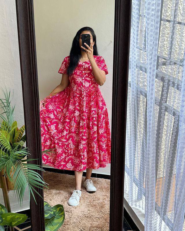 Summer New Beautiful Printed Gown Dress