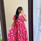 Summer New Beautiful Printed Gown Dress