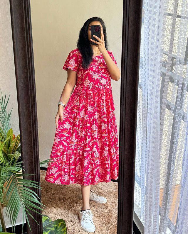 Summer New Beautiful Printed Gown Dress