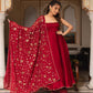 Elegant Red Anarkali Suit : A Timeless Classic