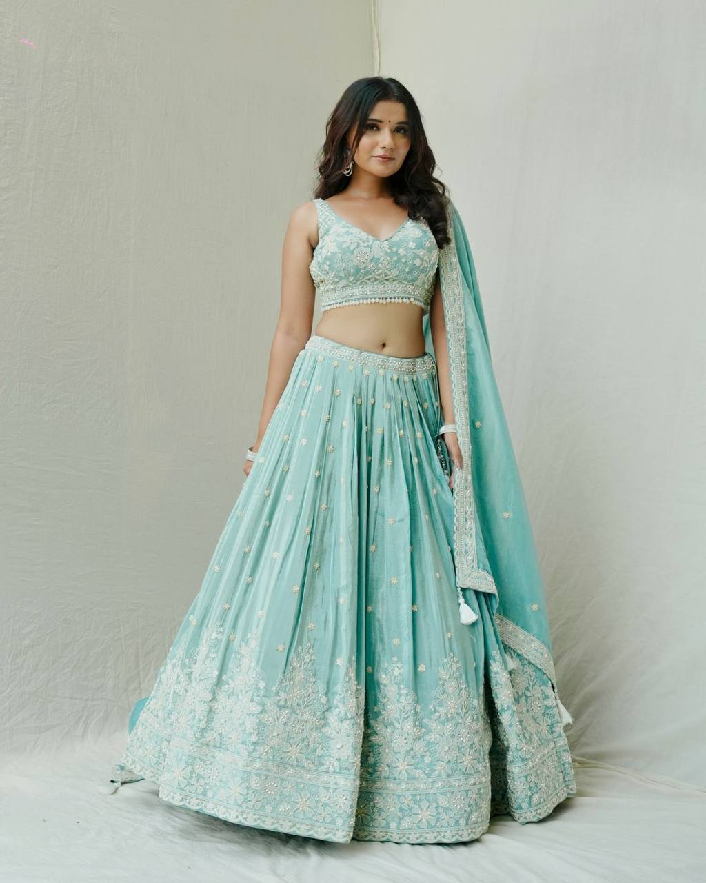 Hevay Silk Green Lehenga Set