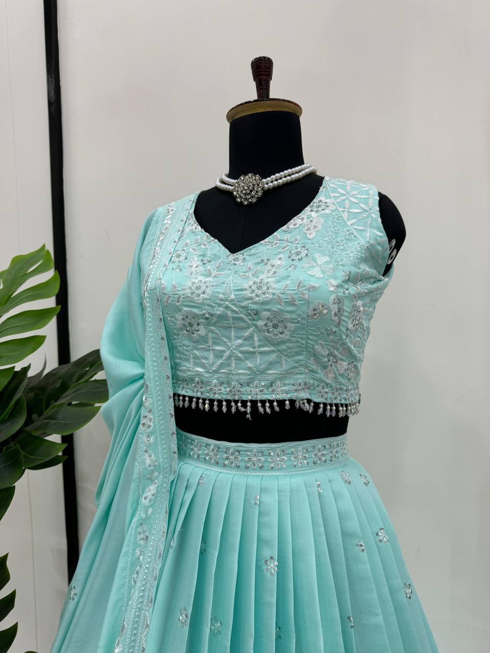 Hevay Silk Green Lehenga Set