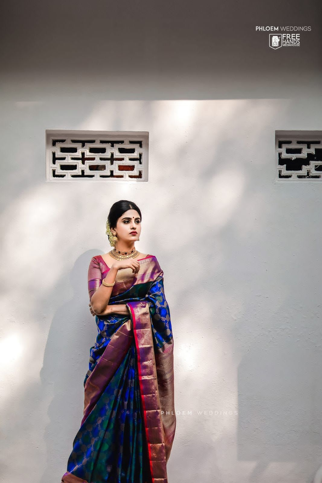 Elegant Blue Soft Banarasi Silk Saree