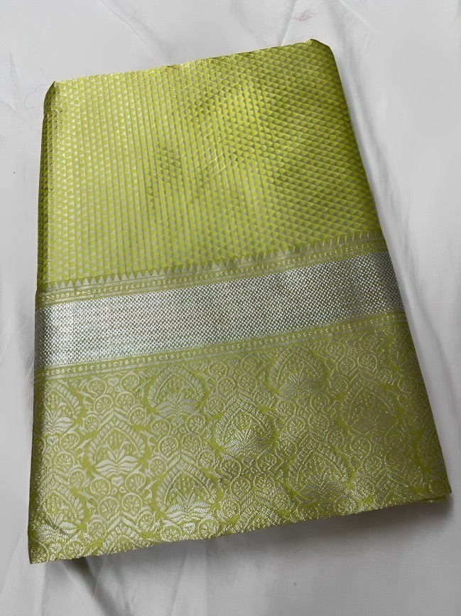 Banarasi Cotton Silk Saree(Green)