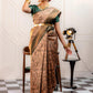 Rayon Light Brown Saree - Elegant & Comfortable Traditional Saree for Special Occasions