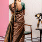 Rayon Light Brown Saree - Elegant & Comfortable Traditional Saree for Special Occasions