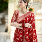 Red color soft cotton silk saree