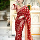 Red color soft cotton silk saree