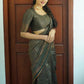 TURQUOISE GREEN COLORED PRINTED SAREE FOR WOMEN