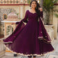 Purple Color Georgette With Sequence Work Anarkali Suit