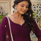 Purple Color Georgette With Sequence Work Anarkali Suit