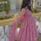 Parvati Pink Organza Palazzo Suit Set