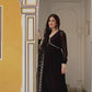 Qatra Black Designer Georgette Anarkali Suit Set