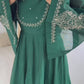 Alluring Green Chanderi Suit Set - Buy Shreefashion