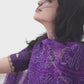 The Beautiful Purple Embroidered Anarkali Dress With Georgette Bandhani Dupatta