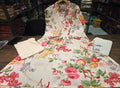 Pure Cotton embroidery print kurti with pant and mulmul printed dupatta