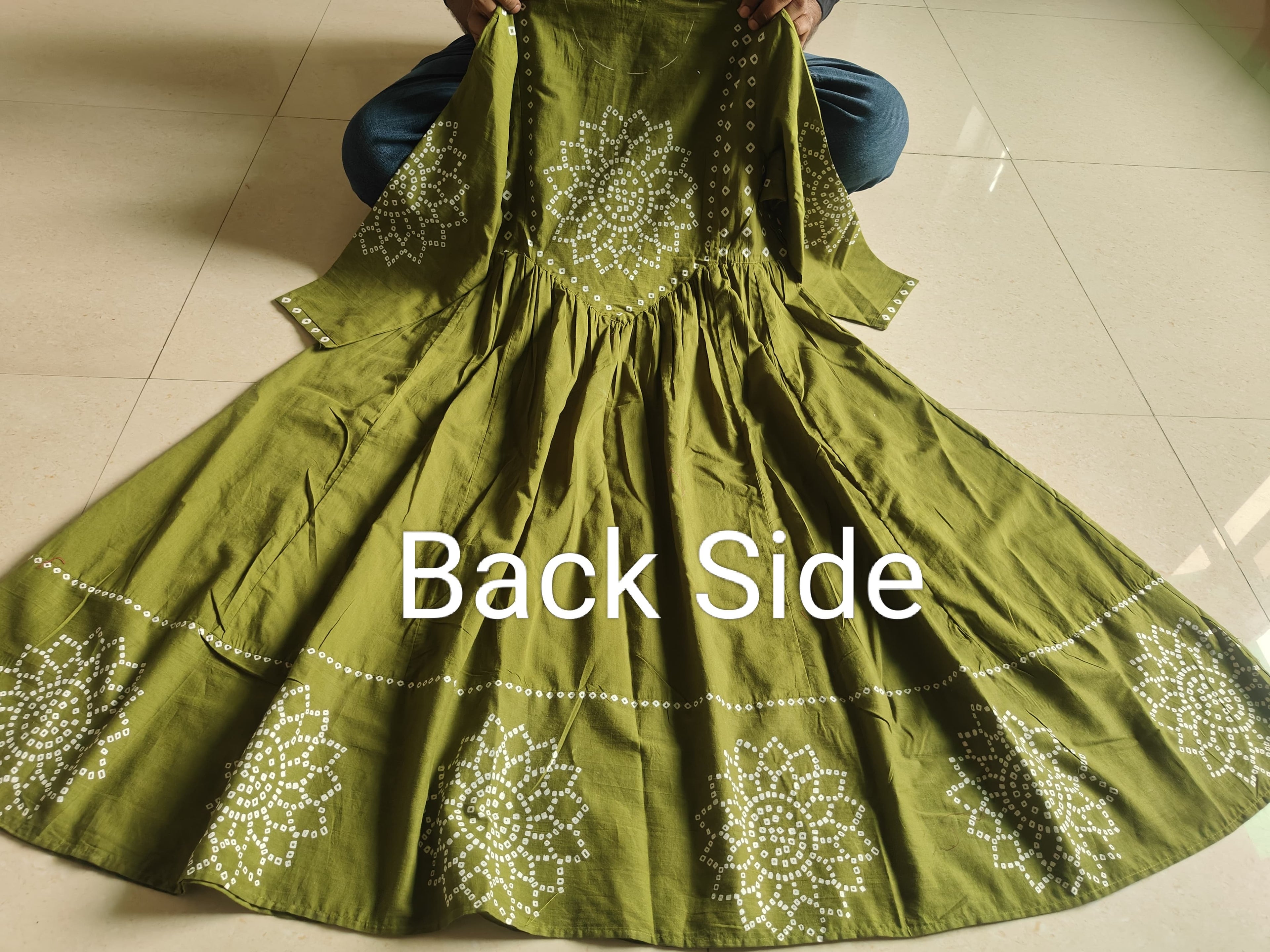 New discharge print kurti pant dupatta set