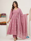 Anarkali kurti pant dupatta set