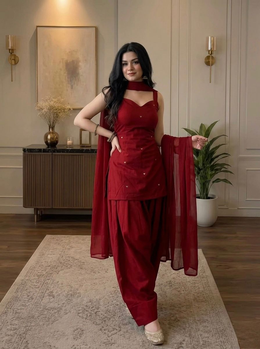 Farshi Salwar  Pure Cotton Super Quality Kurta pant Dupatta set