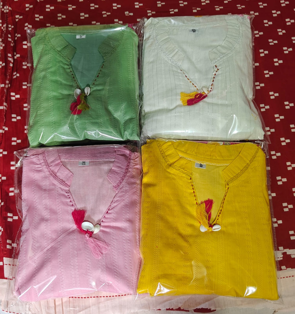 Cotton siffily kurti pant dupatta set